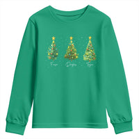 Funny Subtle FDT Resist Christmas Youth Sweatshirt Fraser Douglass Trojan Xmas Tree - Wonder Print Shop