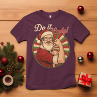 Funny Christmas Do It Lady T Shirt Mustache Guy Meme Santa Cosplay - Wonder Print Shop