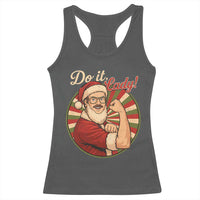 Funny Christmas Do It Lady Racerback Tank Top Mustache Guy Meme Santa Cosplay - Wonder Print Shop