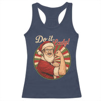 Funny Christmas Do It Lady Racerback Tank Top Mustache Guy Meme Santa Cosplay - Wonder Print Shop