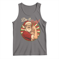 Funny Christmas Do It Lady Tank Top Mustache Guy Meme Santa Cosplay - Wonder Print Shop