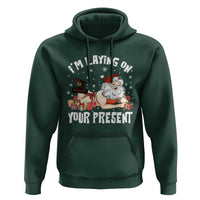 Funny Naughty Christmas Santa Hoodie I'm Laying On Your Present - Wonder Print Shop