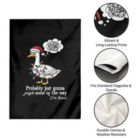 Probably Just Gonna Jingle Some Of The Way I'm Tired Garden Flag Funny Christmas Goose - Wonder Print Shop