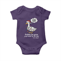 Probably Just Gonna Jingle Some Of The Way I'm Tired Baby Onesie Funny Christmas Goose - Wonder Print Shop
