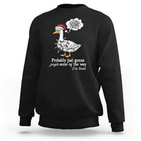 Probably Just Gonna Jingle Some Of The Way I'm Tired Sweatshirt Funny Christmas Goose - Wonder Print Shop