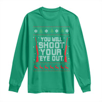 Funny You'll Shoot Your Eye Out Kid Long Sleeve Shirt Christmas Movie Guns - Wonder Print Shop