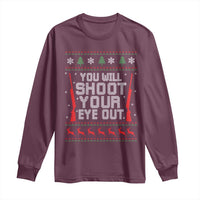 Funny You'll Shoot Your Eye Out Kid Long Sleeve Shirt Christmas Movie Guns - Wonder Print Shop