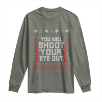 Funny You'll Shoot Your Eye Out Kid Long Sleeve Shirt Christmas Movie Guns - Wonder Print Shop