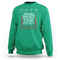 Funny You'll Shoot Your Eye Out Kid Sweatshirt Christmas Movie Guns - Wonder Print Shop