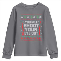 Funny You'll Shoot Your Eye Out Kid Youth Sweatshirt Christmas Movie Guns - Wonder Print Shop
