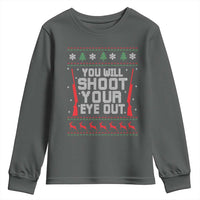Funny You'll Shoot Your Eye Out Kid Youth Sweatshirt Christmas Movie Guns - Wonder Print Shop