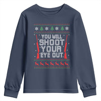 Funny You'll Shoot Your Eye Out Kid Youth Sweatshirt Christmas Movie Guns - Wonder Print Shop