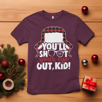 Funny You Will Shoot Your Eye Out Kid T Shirt Christmas Movie Glasses Hat - Wonder Print Shop