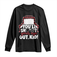 Funny You Will Shoot Your Eye Out Kid Long Sleeve Shirt Christmas Movie Glasses Hat - Wonder Print Shop