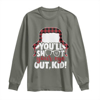 Funny You Will Shoot Your Eye Out Kid Long Sleeve Shirt Christmas Movie Glasses Hat - Wonder Print Shop