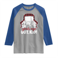 Funny You Will Shoot Your Eye Out Kid Raglan Shirt Christmas Movie Glasses Hat - Wonder Print Shop