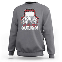 Funny You Will Shoot Your Eye Out Kid Sweatshirt Christmas Movie Glasses Hat - Wonder Print Shop
