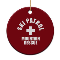 Ski Patrol Mountain Rescue Ceramic Ornament Winter Slopes Skiing Snowboarding - Wonder Print Shop
