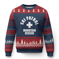 Ski Patrol Mountain Rescue Ugly Christmas Sweater Winter Slopes Skiing Snowboarding - Wonder Print Shop
