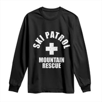 Ski Patrol Mountain Rescue Long Sleeve Shirt Winter Slopes Skiing Snowboarding - Wonder Print Shop
