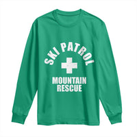 Ski Patrol Mountain Rescue Long Sleeve Shirt Winter Slopes Skiing Snowboarding - Wonder Print Shop
