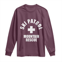 Ski Patrol Mountain Rescue Long Sleeve Shirt Winter Slopes Skiing Snowboarding - Wonder Print Shop