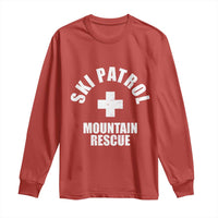 Ski Patrol Mountain Rescue Long Sleeve Shirt Winter Slopes Skiing Snowboarding - Wonder Print Shop