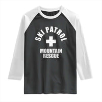 Ski Patrol Mountain Rescue Raglan Shirt Winter Slopes Skiing Snowboarding - Wonder Print Shop
