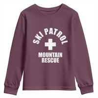 Ski Patrol Mountain Rescue Youth Sweatshirt Winter Slopes Skiing Snowboarding - Wonder Print Shop