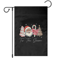 Funny Black Christmas Garden Flag Tis The Season African American Santa - Wonder Print Shop