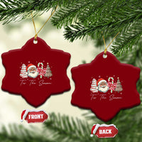 Funny Black Christmas Ceramic Ornament Tis The Season African American Santa - Wonder Print Shop