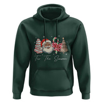 Funny Black Christmas Hoodie Tis The Season African American Santa - Wonder Print Shop