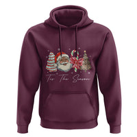 Funny Black Christmas Hoodie Tis The Season African American Santa - Wonder Print Shop