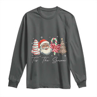 Funny Black Christmas Long Sleeve Shirt Tis The Season African American Santa - Wonder Print Shop