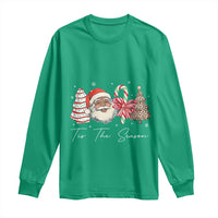 Funny Black Christmas Long Sleeve Shirt Tis The Season African American Santa - Wonder Print Shop