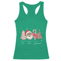 Funny Black Christmas Racerback Tank Top Tis The Season African American Santa - Wonder Print Shop