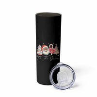 Funny Black Christmas Skinny Tumbler Tis The Season African American Santa - Wonder Print Shop