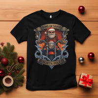 Funny Christmas Motorcycle Santa T Shirt Sons Of Santa North Pole Xmas Biker - Wonder Print Shop