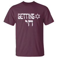 Funny Hebrew T Shirt Getting Chai Jewish Vintage David Star - Wonder Print Shop