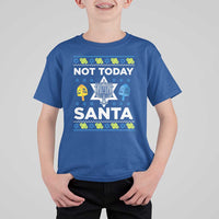 Funny Jewish Hanukkah T Shirt For Kid Not Today Santa Hebrew David Star - Wonder Print Shop