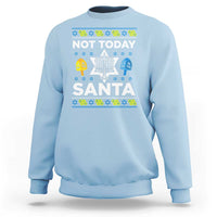 Funny Jewish Hanukkah Sweatshirt Not Today Santa Hebrew David Star - Wonder Print Shop