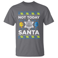 Funny Jewish Hanukkah T Shirt Not Today Santa Hebrew David Star - Wonder Print Shop