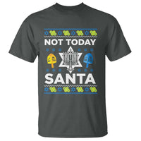Funny Jewish Hanukkah T Shirt Not Today Santa Hebrew David Star - Wonder Print Shop