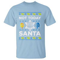 Funny Jewish Hanukkah T Shirt Not Today Santa Hebrew David Star - Wonder Print Shop