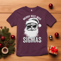 Funny Christmas Santa T Shirt Merry Rizzmas Sigmas Charisma Rizz Santa Claus - Wonder Print Shop