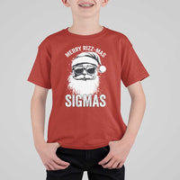 Funny Christmas Santa T Shirt For Kid Merry Rizzmas Sigmas Charisma Rizz Santa Claus - Wonder Print Shop