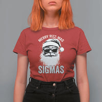 Funny Christmas Santa T Shirt For Women Merry Rizzmas Sigmas Charisma Rizz Santa Claus - Wonder Print Shop