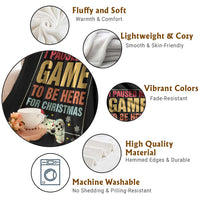 Funny Christmas Gaming Throw Blanket I Paused My Game To Be Here For Christmas - Wonder Print Shop