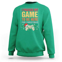 Funny Christmas Gaming Sweatshirt I Paused My Game To Be Here For Christmas - Wonder Print Shop