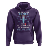 Funny Hanukkah Hoodie Imagine If Your Cellphone Was At 10% But Lasted 8 Days Menorah